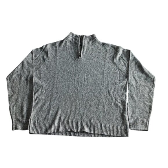 Perry Ellis Men's 2X Gray Quarter Zip Quiet Luxury Winter Essentials Classic - Picture 1 of 7